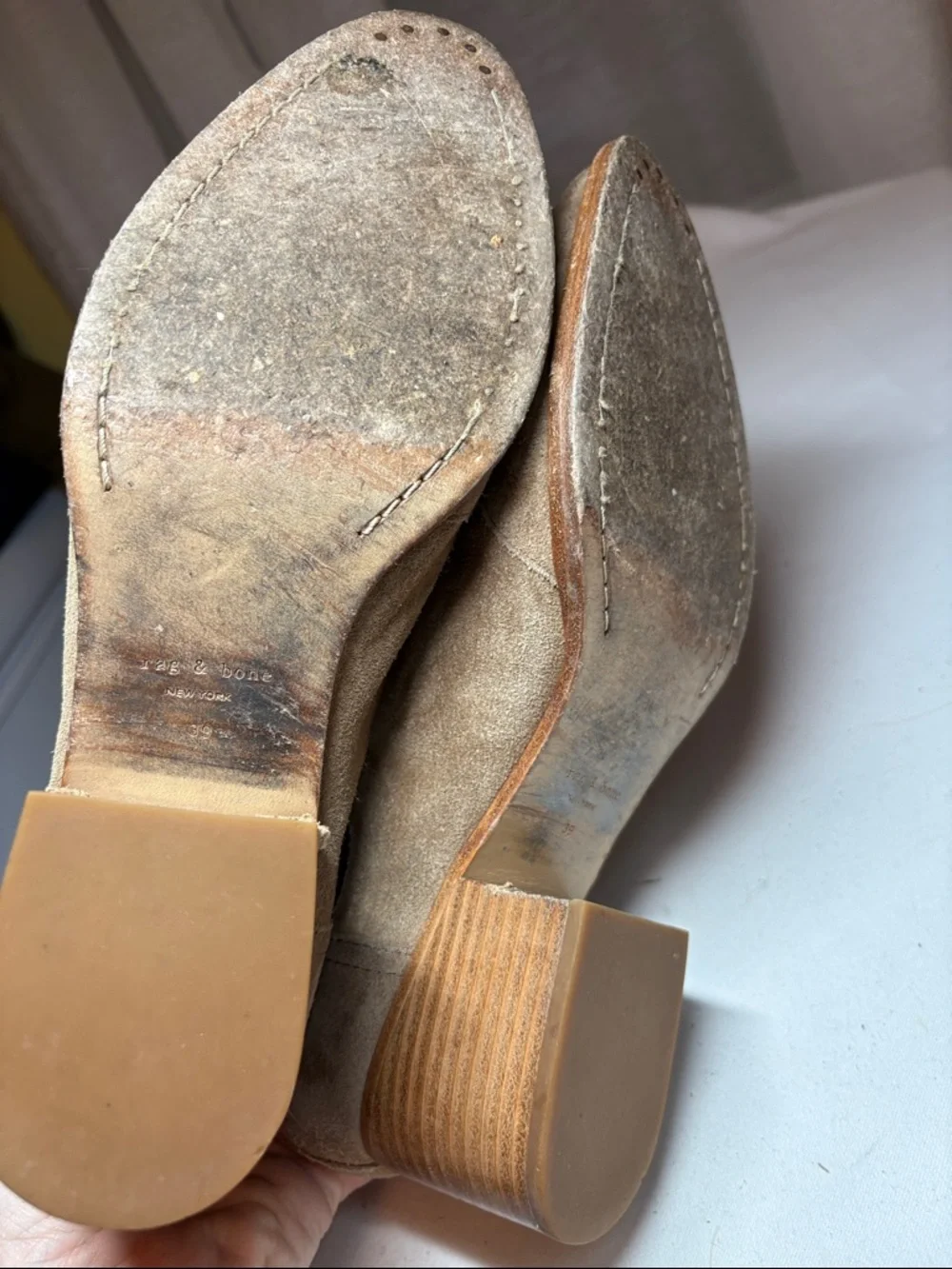 rag & bone Tan Suede Chelsea Ankle Boots Size 39